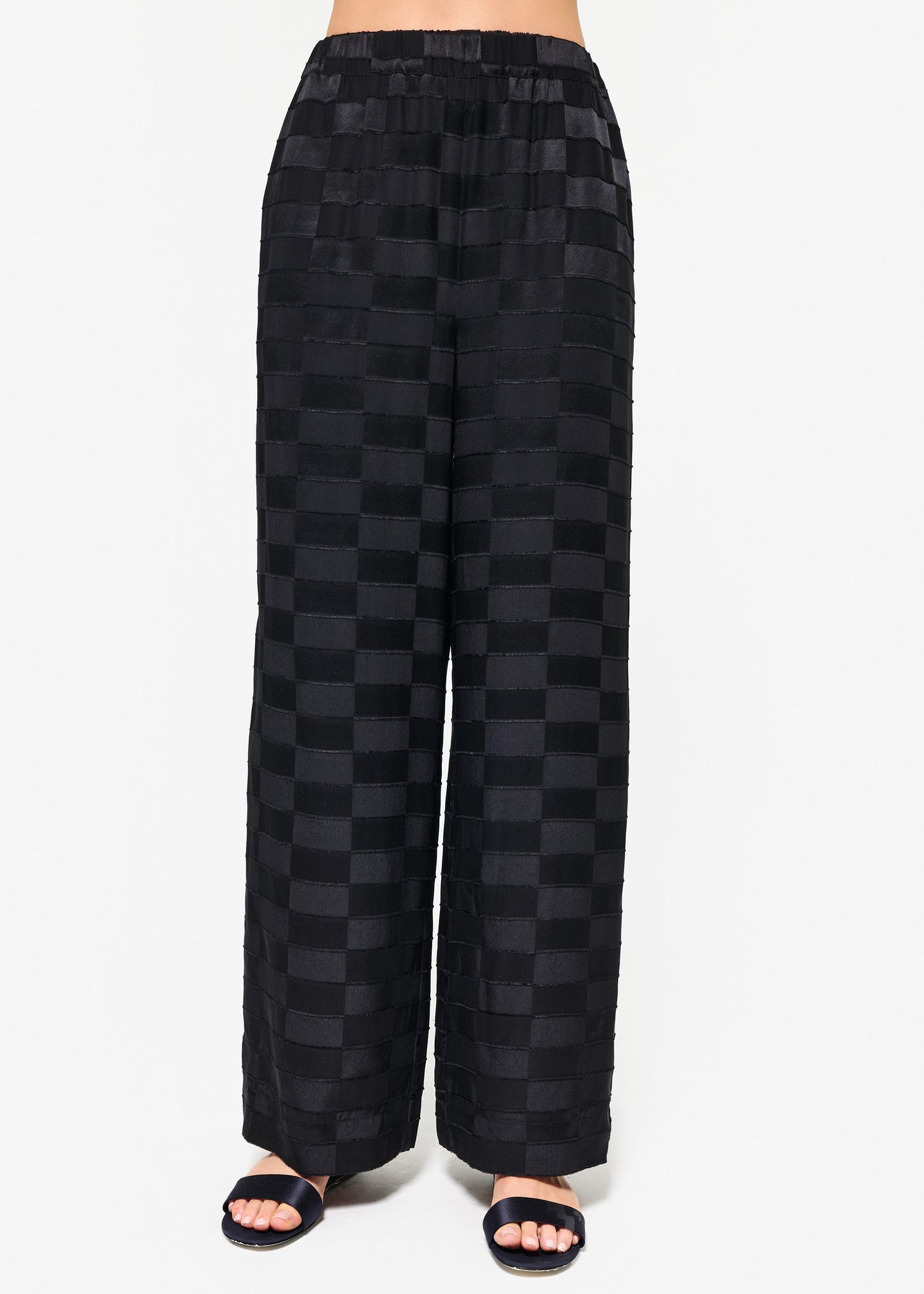 Pantalon large Medina Burnout noir