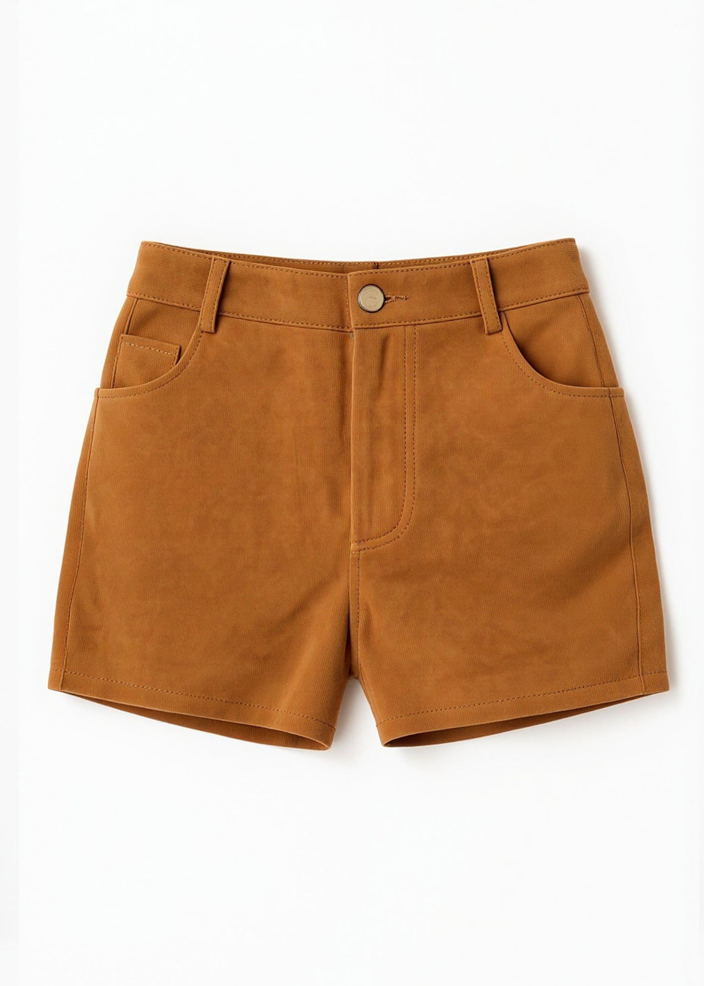 Short Travis en daim cognac