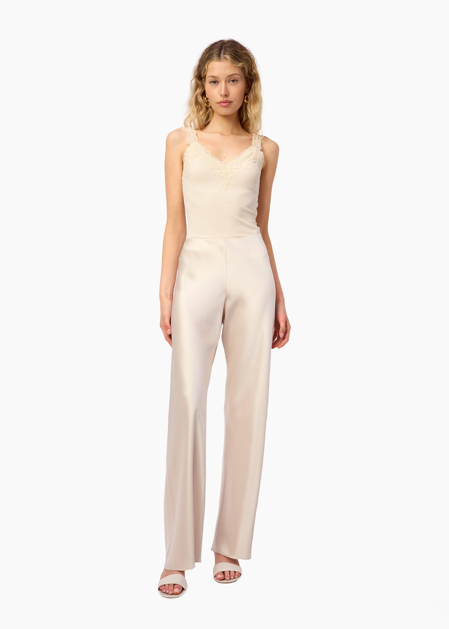 Pantalon Bristol taille mi-haute avoine