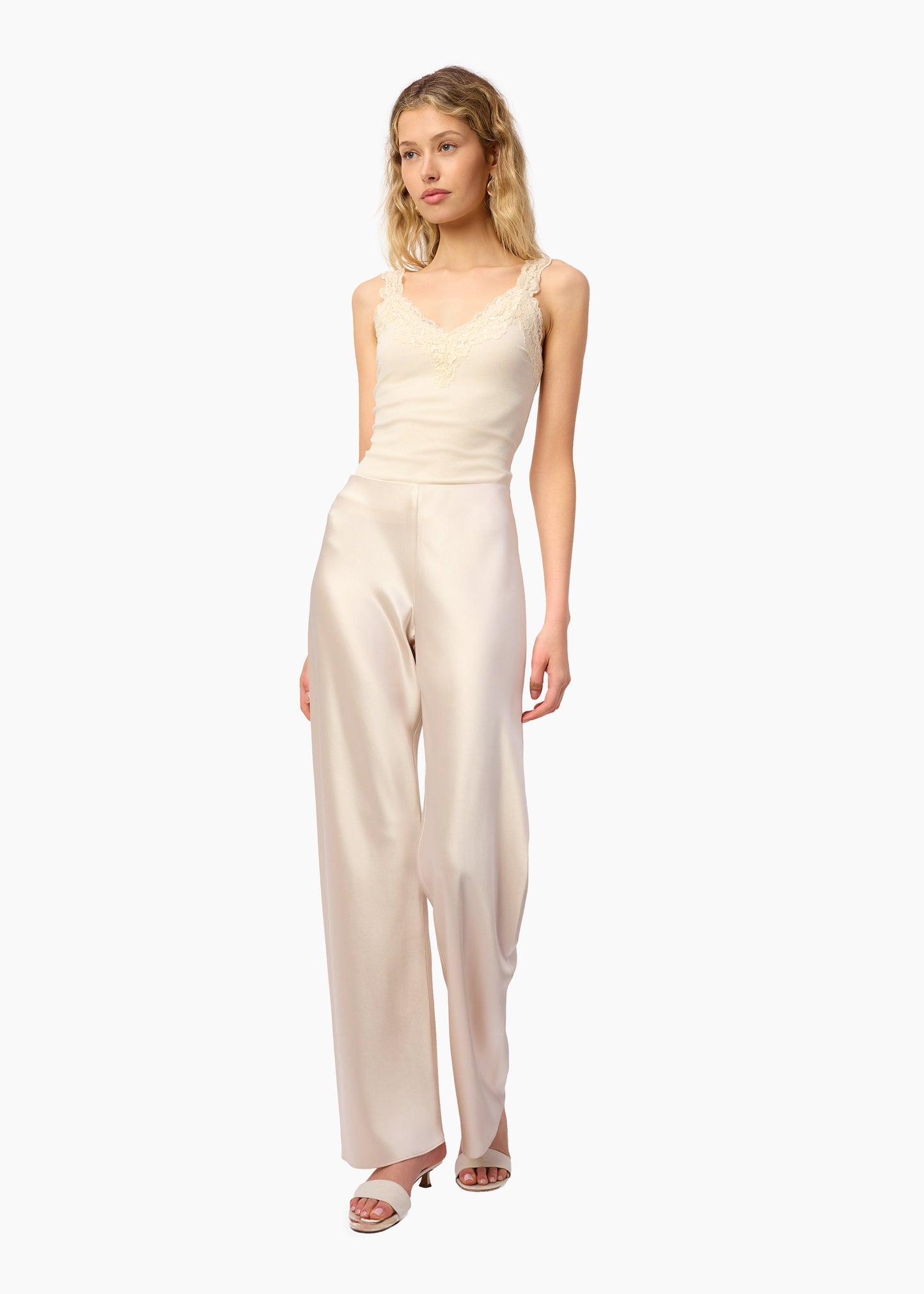 Pantalon Bristol taille mi-haute avoine