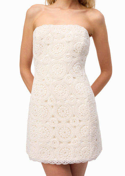 Robe mini au crochet Yareli Macadamia