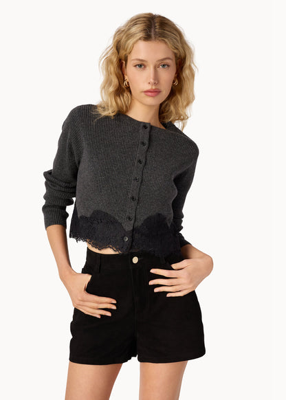 Short Travis en daim noir