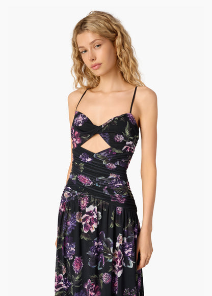 Robe longue en maille Tashi Dark &amp; Stormy