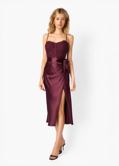 Robe corset Tricia Mûre