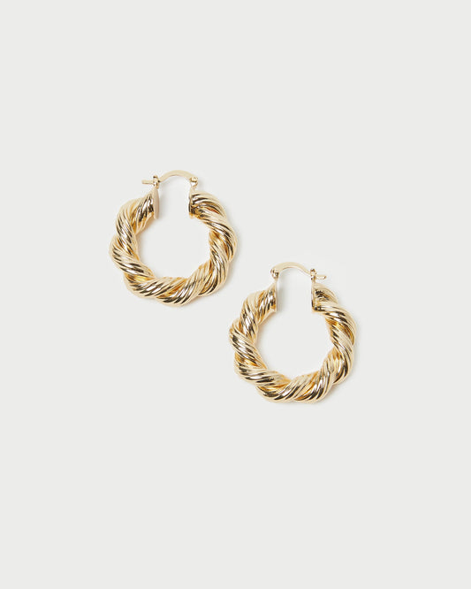 Boucles d'oreilles créoles torsadées Atticus