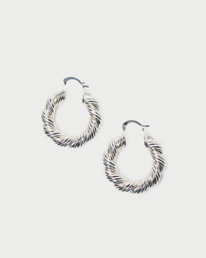 Boucles d'oreilles créoles torsadées Atticus