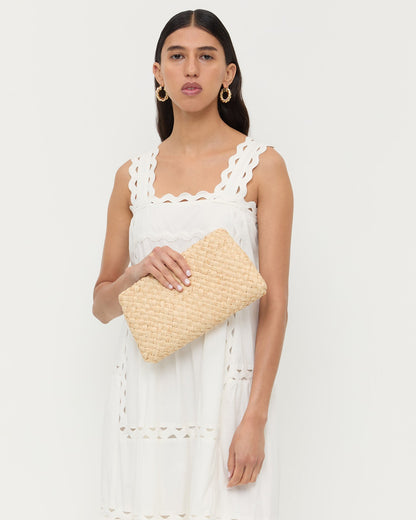 Sac en paille tissée naturelle Aviva