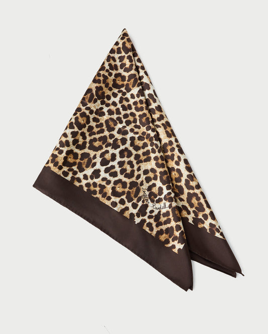 Foulard en soie léopard Beverly