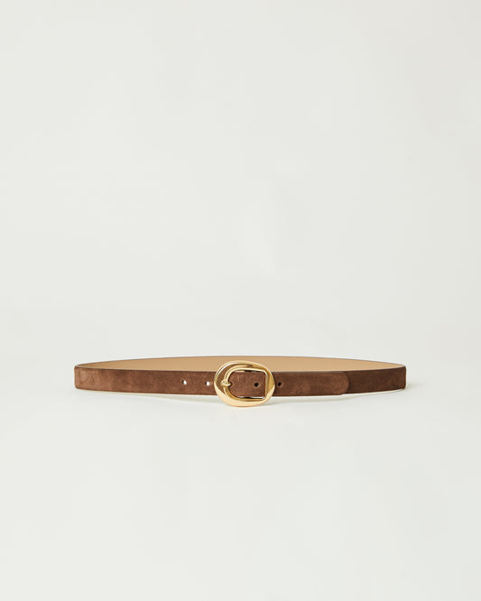 Ceinture en daim B-Low The Belt Greyson Mini Chocolat Or