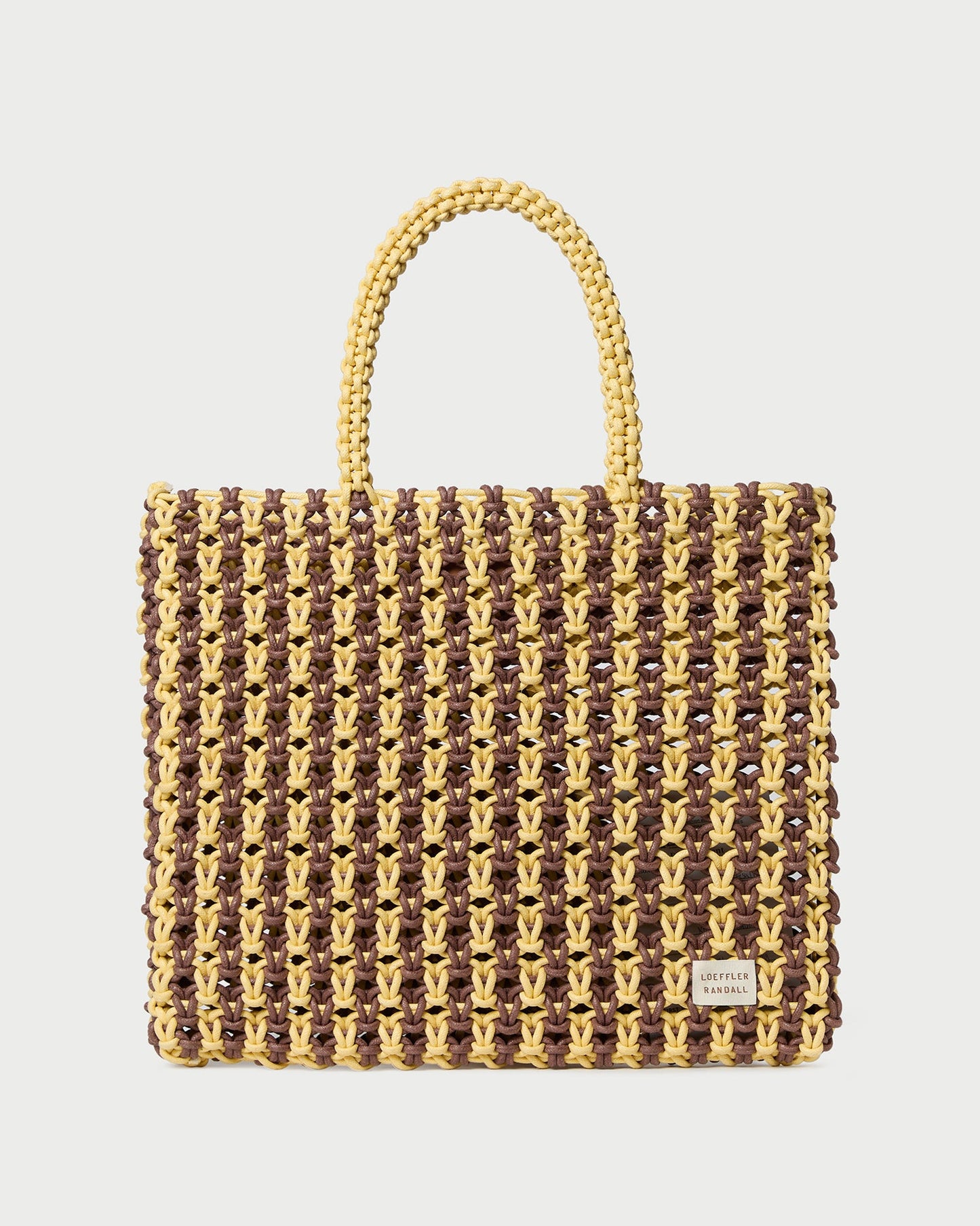 Sac fourre-tout à rayures marron/beurre Celia