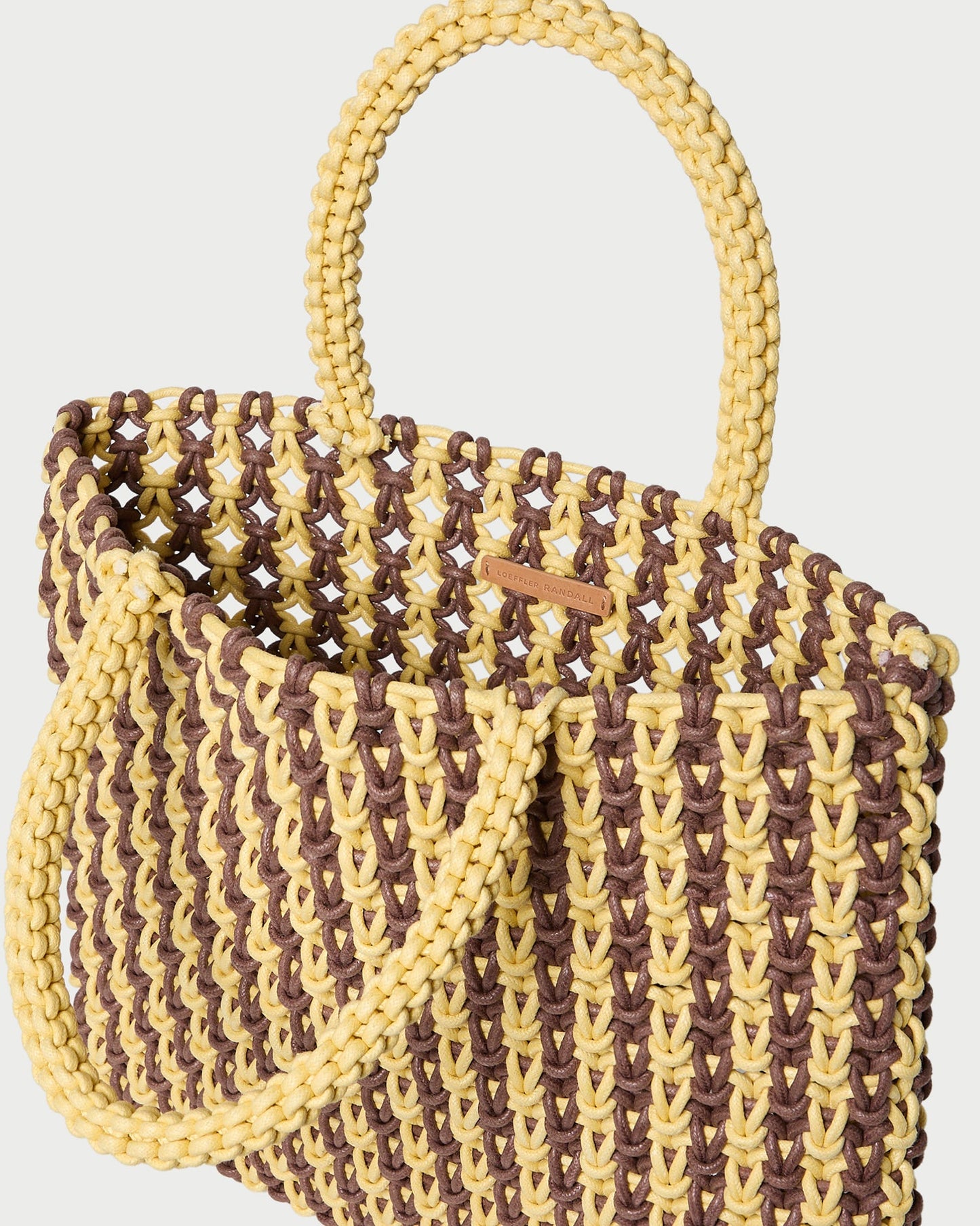 Sac fourre-tout à rayures marron/beurre Celia