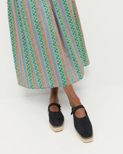 Espadrille en moiré noir Clover