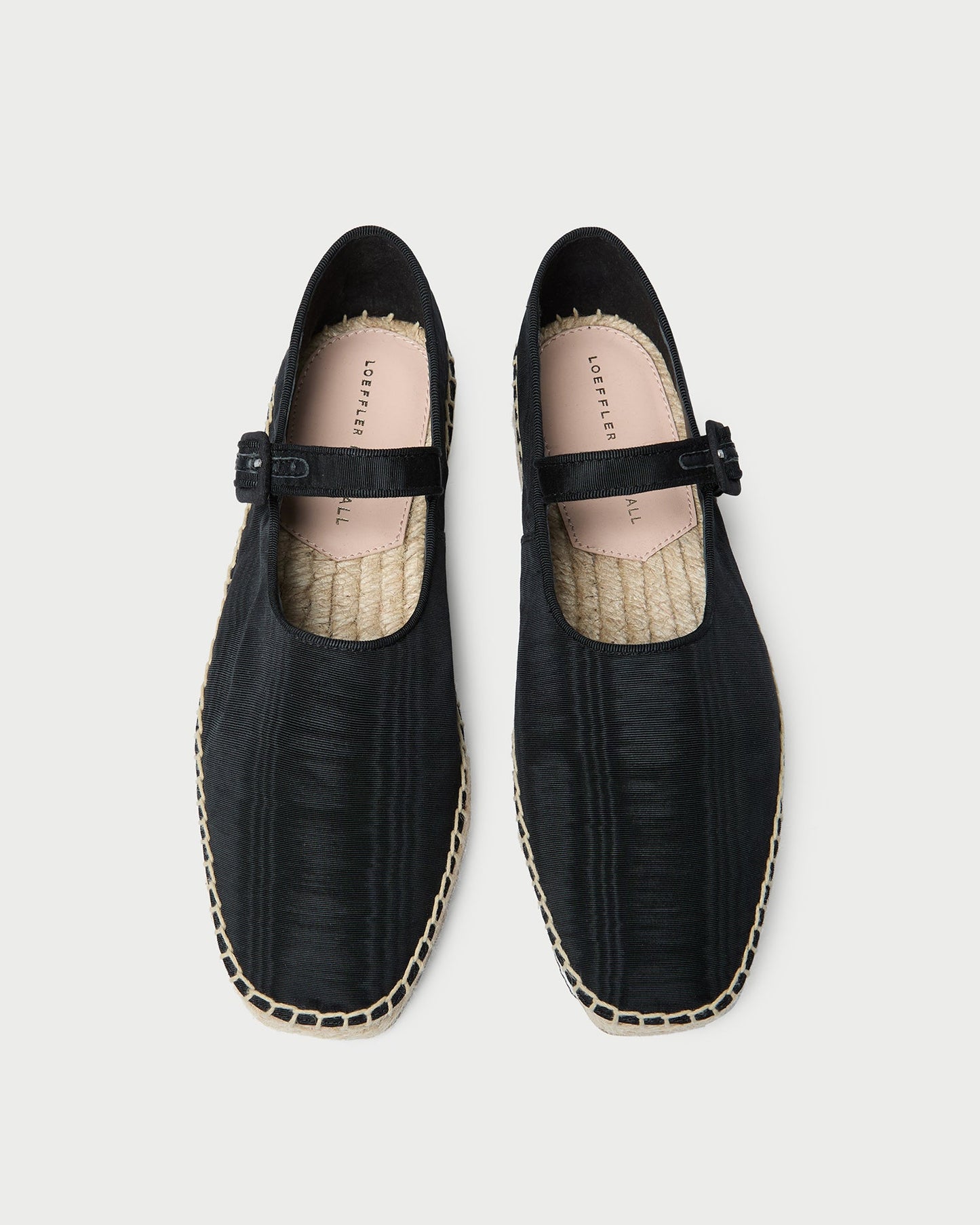 Espadrille en moiré noir Clover