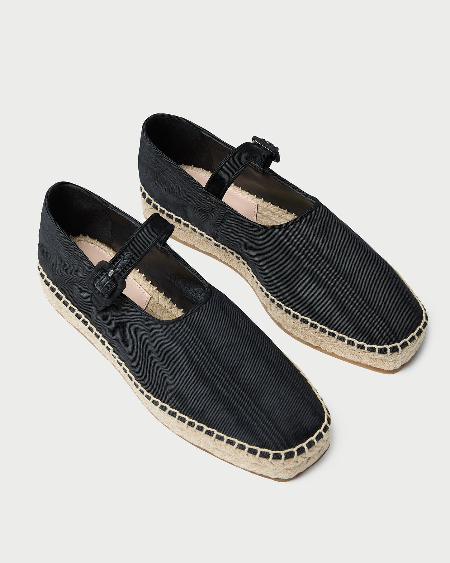Espadrille en moiré noir Clover