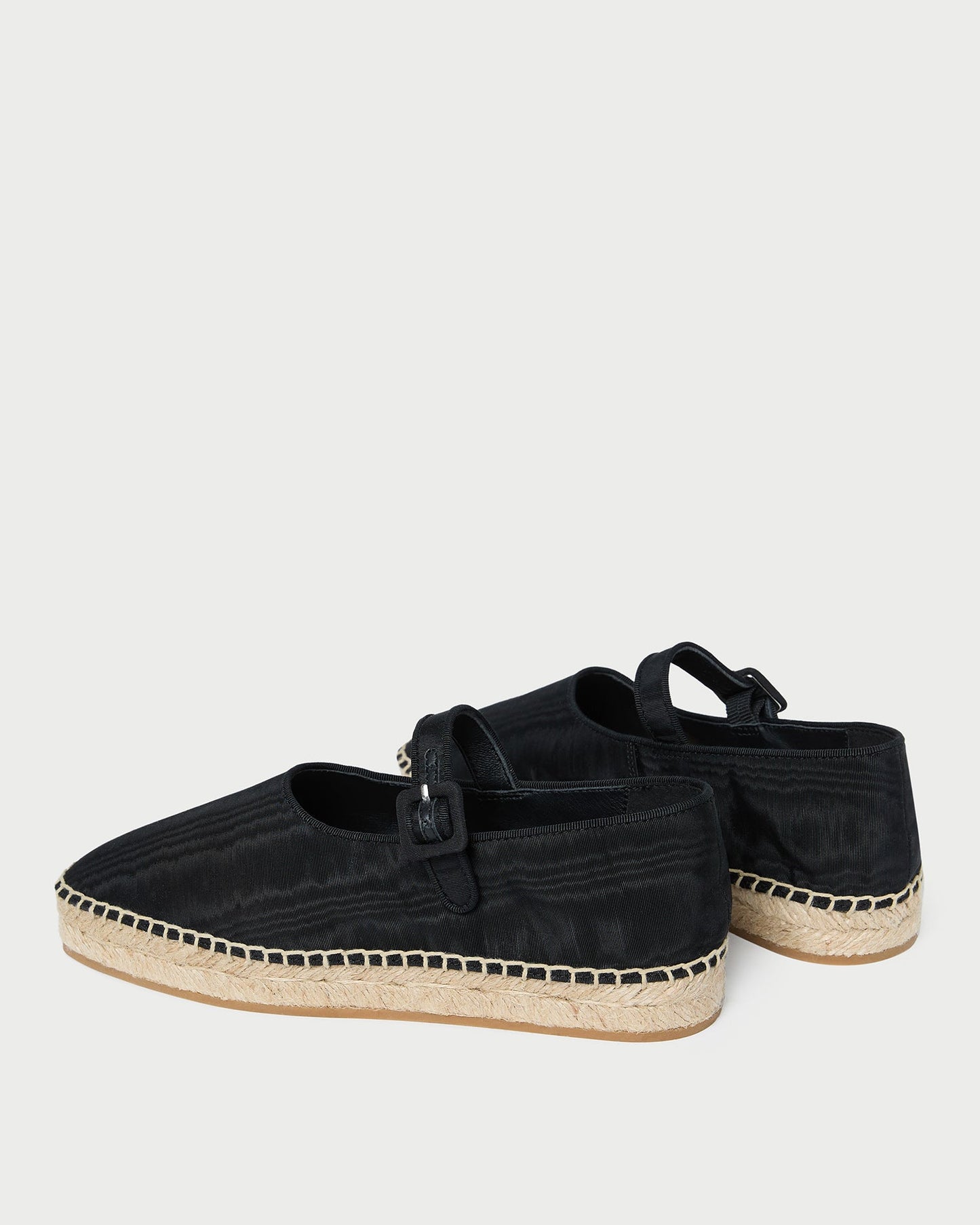 Espadrille en moiré noir Clover