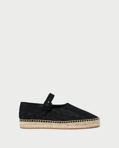 Espadrille en moiré noir Clover