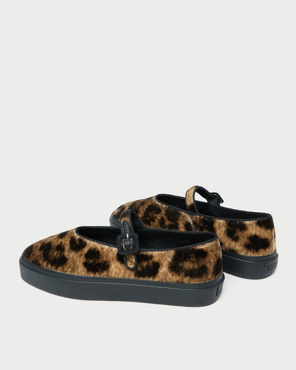 Baskets Mary Jane en velours léopard Cooper
