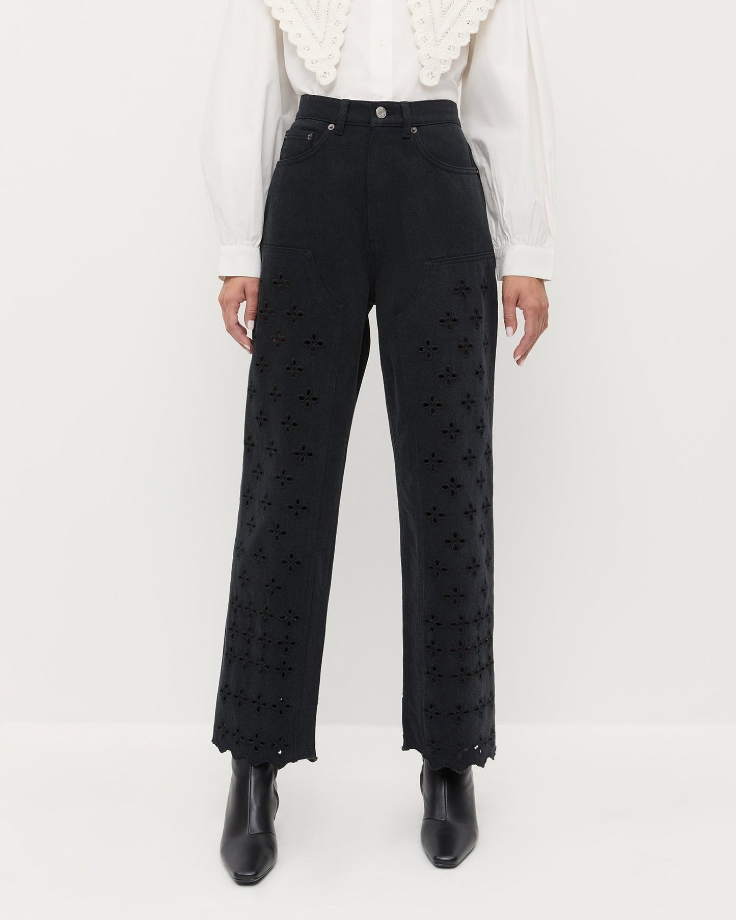 Pantalon Demi Brodé