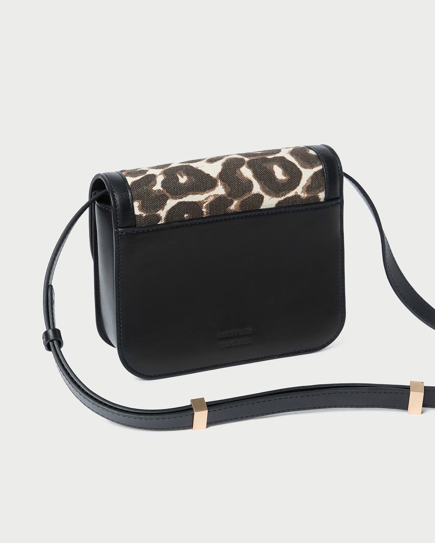 Sac bandoulière Desi en toile léopard/noir