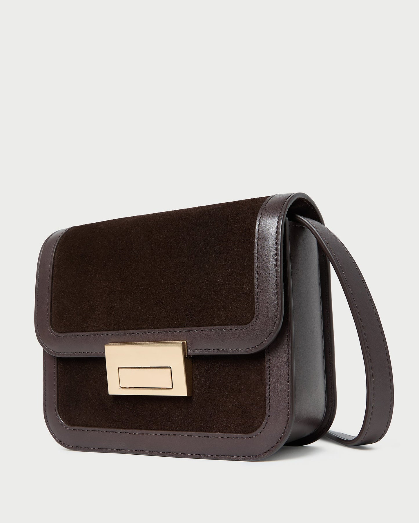 Sac bandoulière en daim marron Desi