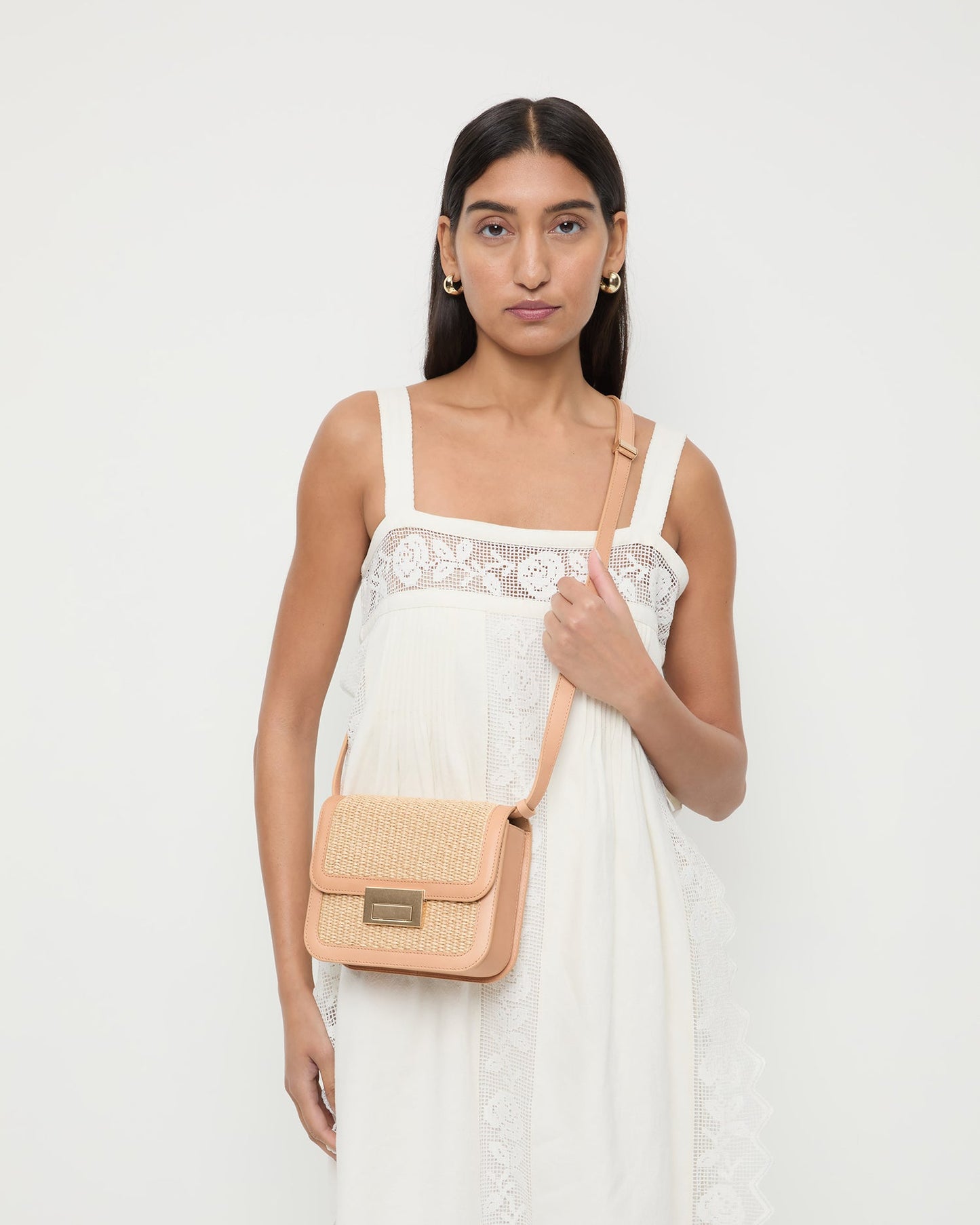 Sac bandoulière en paille naturelle Desi