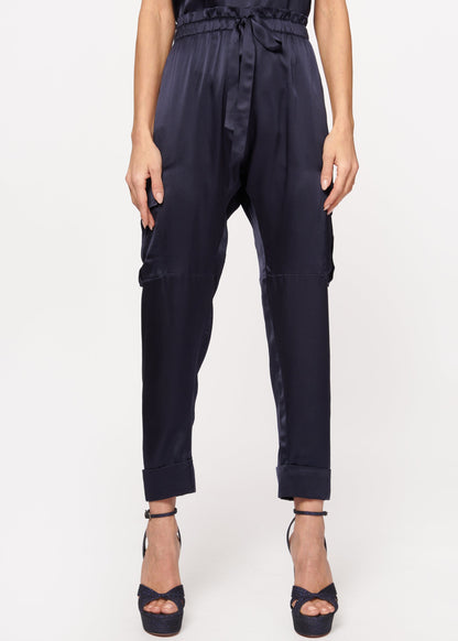 Pantalon cargo Carmen bleu marine