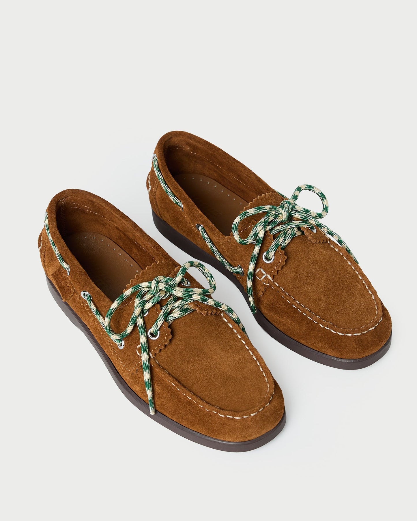 Chaussure bateau en daim Franco Cacao