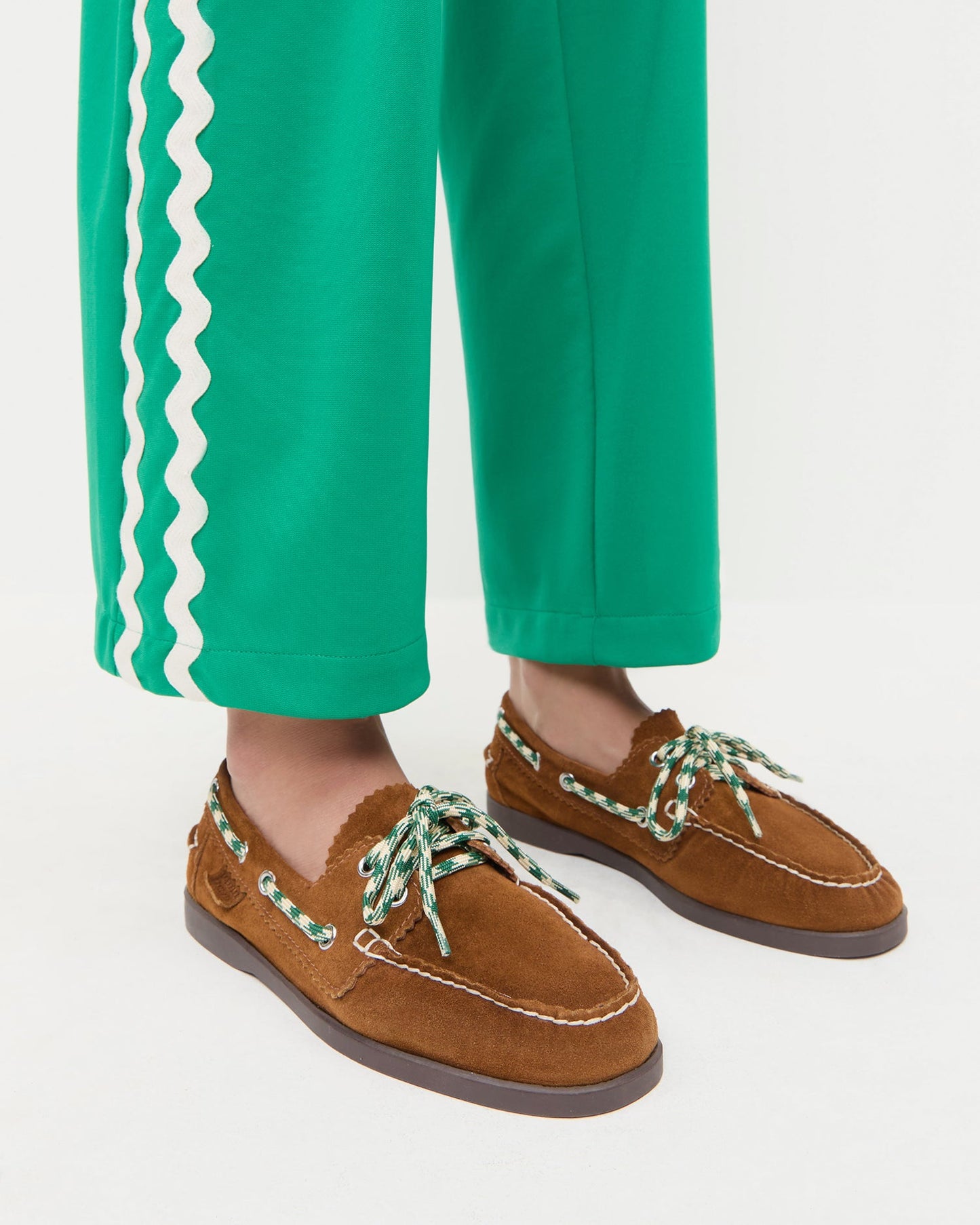 Chaussure bateau en daim Franco Cacao