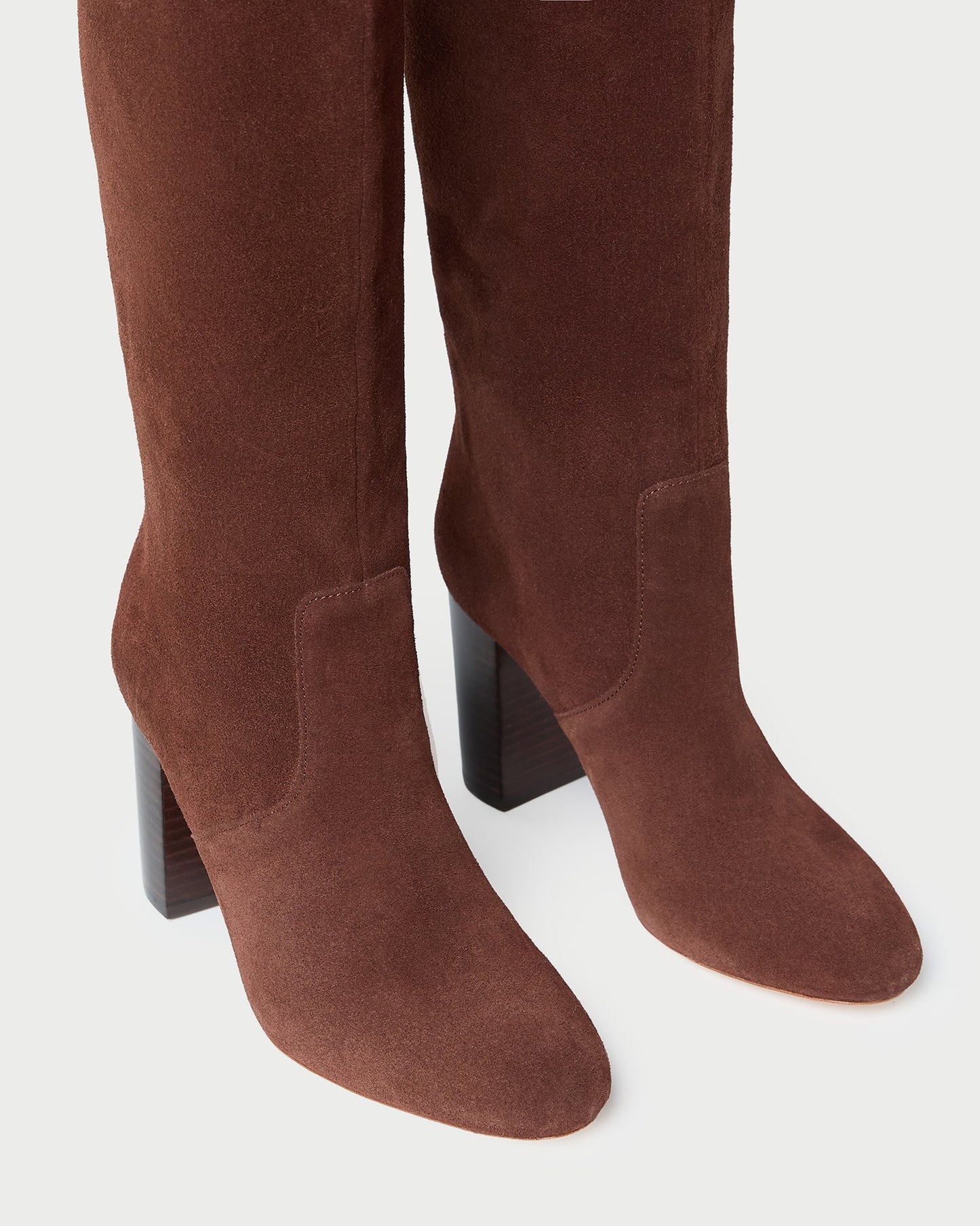 Bottes hautes en daim Goldy Espresso