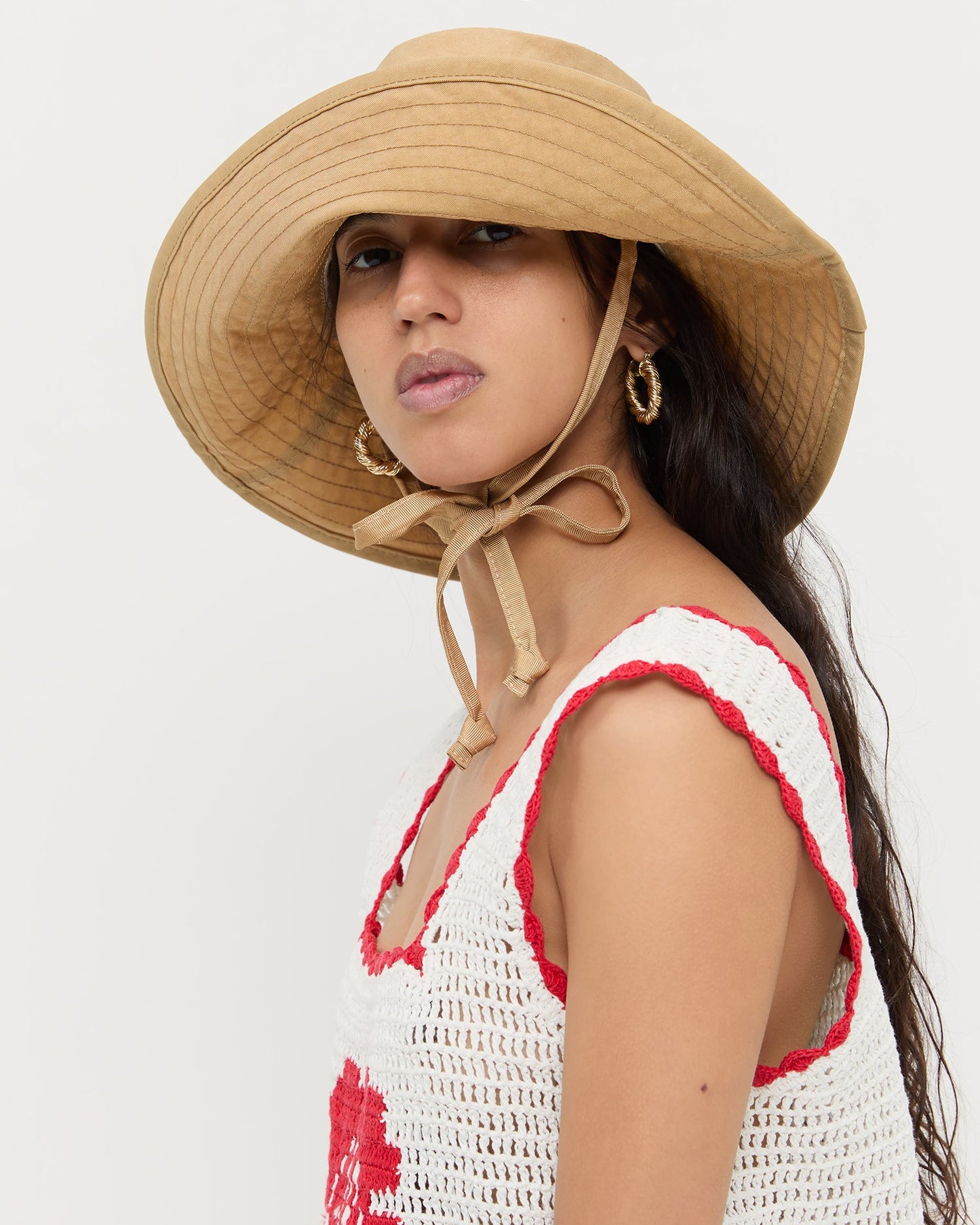 Chapeau bob en nylon Hannah Parchment
