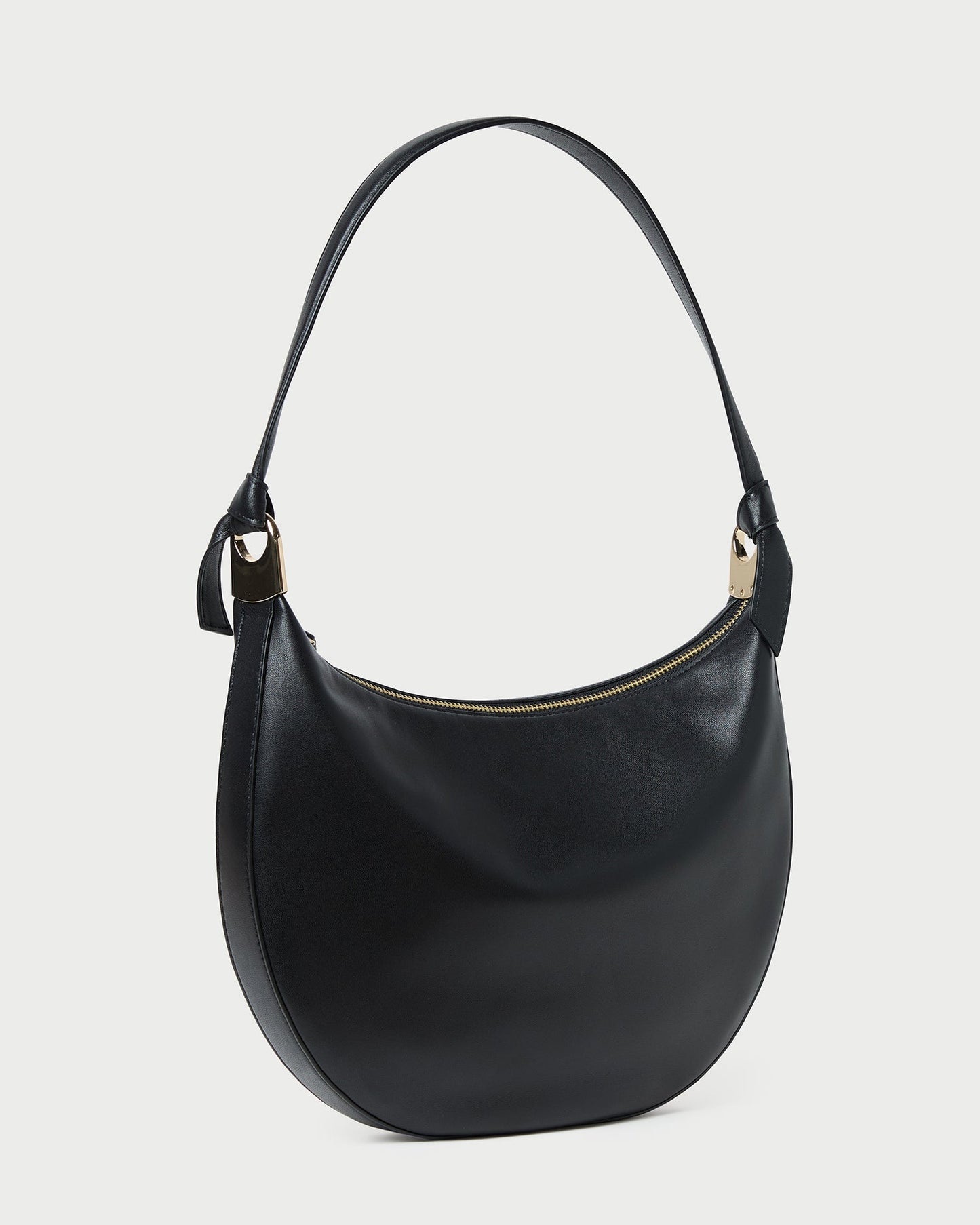 Sac à bandoulière en cuir noir Harlow