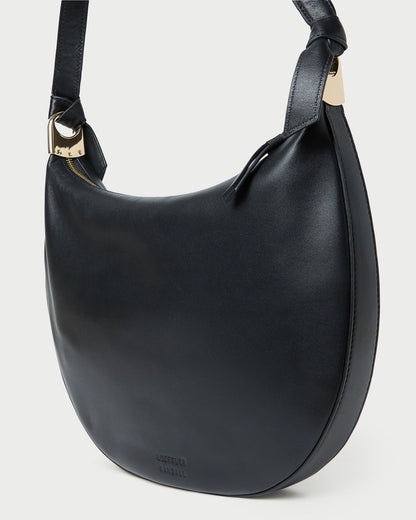 Sac à bandoulière en cuir noir Harlow