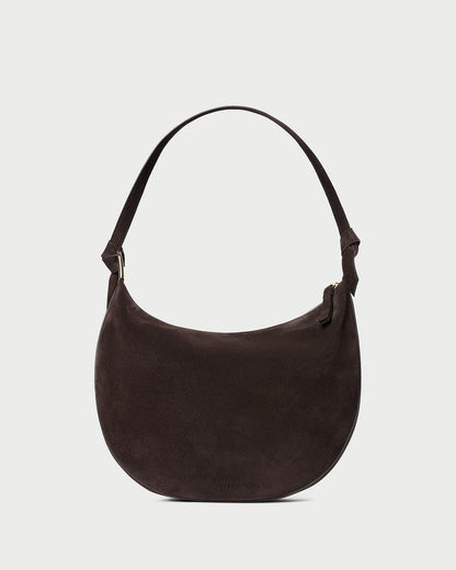 Sac à bandoulière en daim marron Harlow