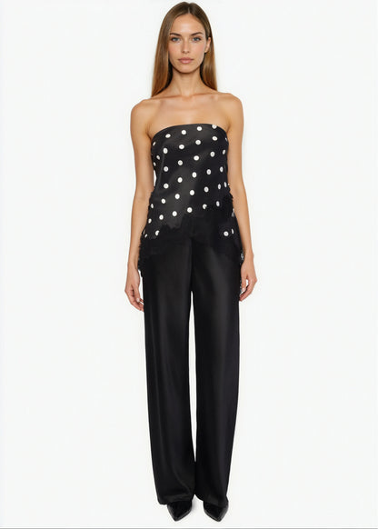 Camisole sans bretelles Odessa à pois