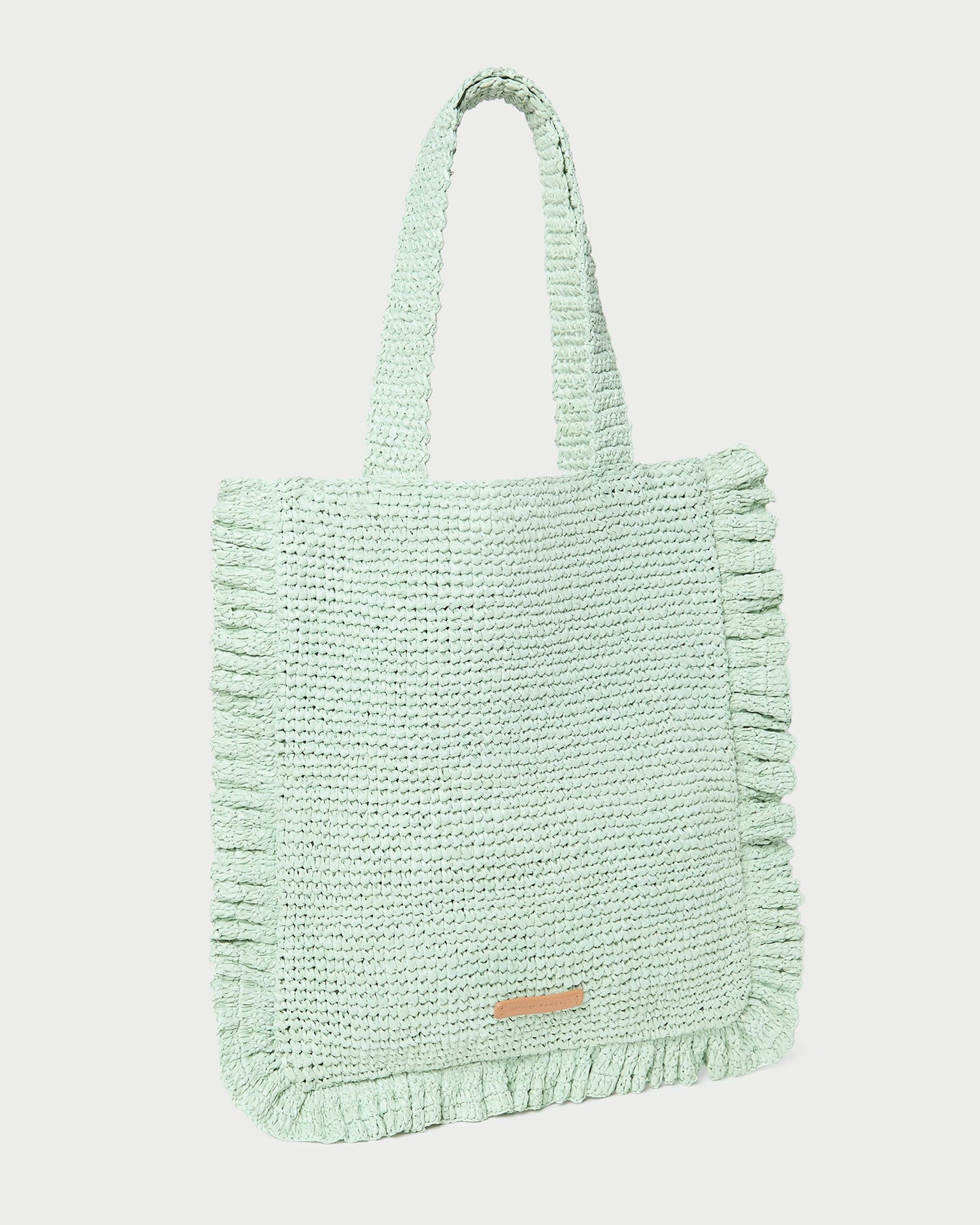 Sac fourre-tout Justine Mint à volants au crochet