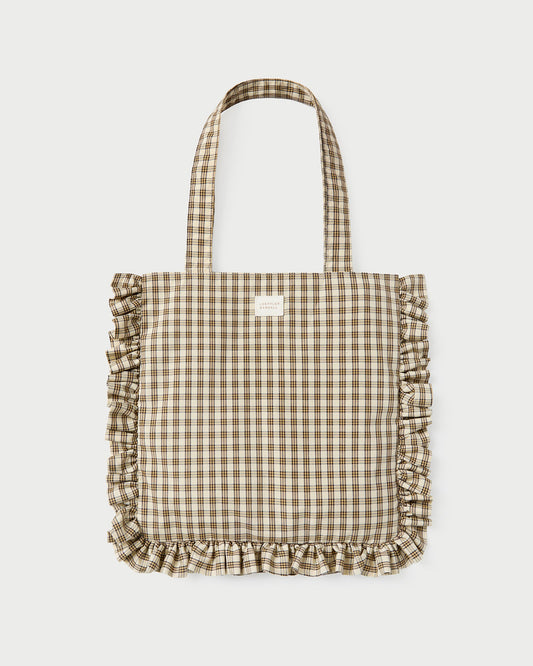 Sac fourre-tout à volants et carreaux Justine Butter