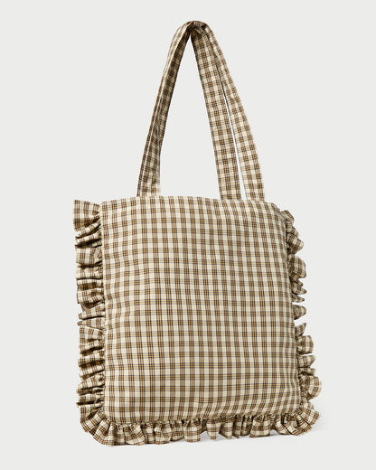 Sac fourre-tout à volants et carreaux Justine Butter