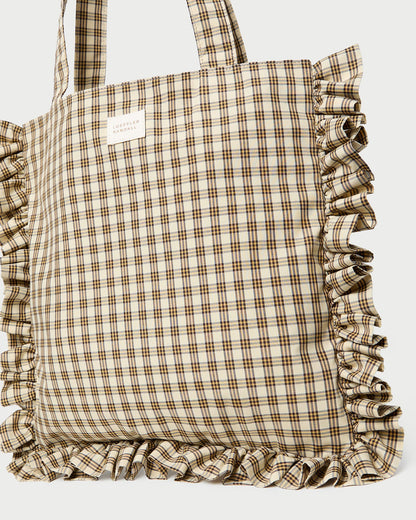 Sac fourre-tout à volants et carreaux Justine Butter