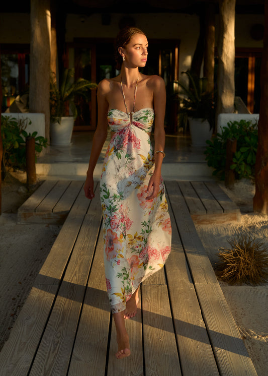 Robe longue en mousseline Calliope Summer Solstice