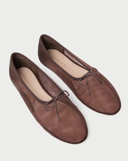Ballerines en maille chocolat Landon