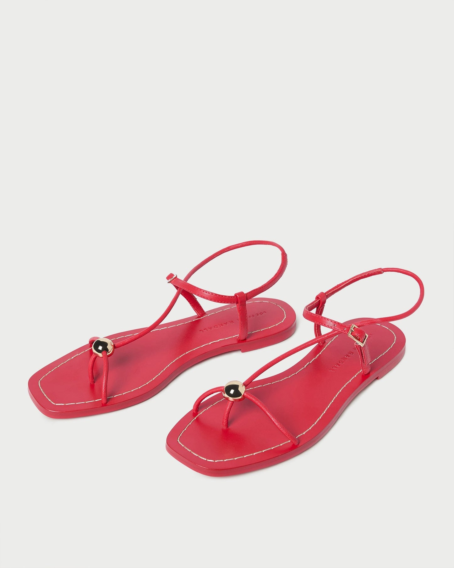 Sandale en cuir rouge Lara