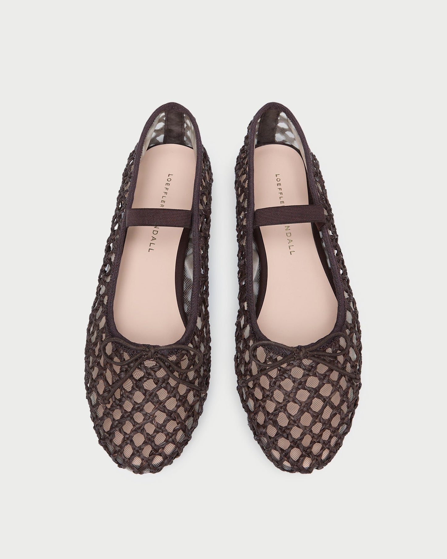 Ballerines plates au crochet Leonie Chocolat