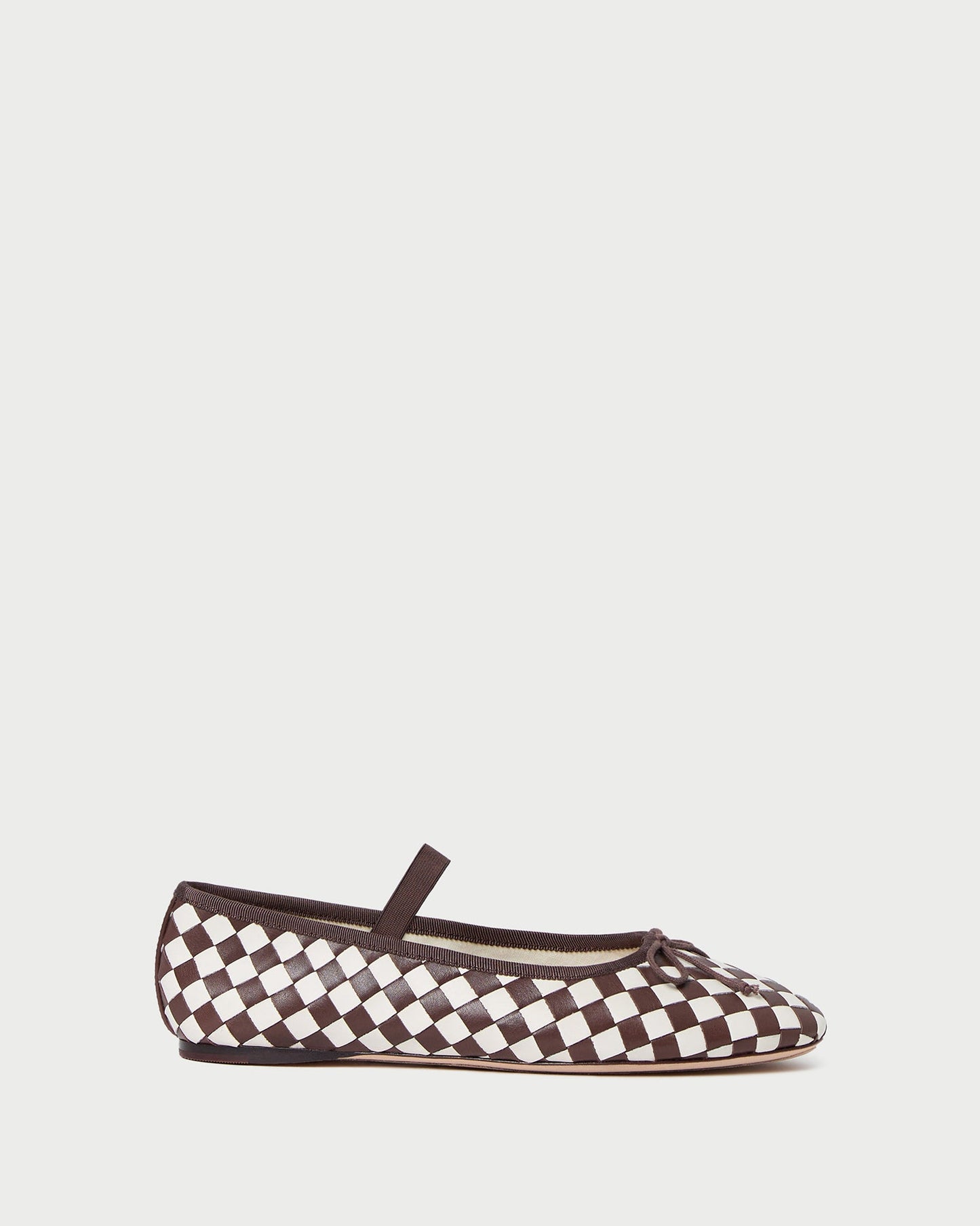 Ballerines tissées chocolat/crème Leonie