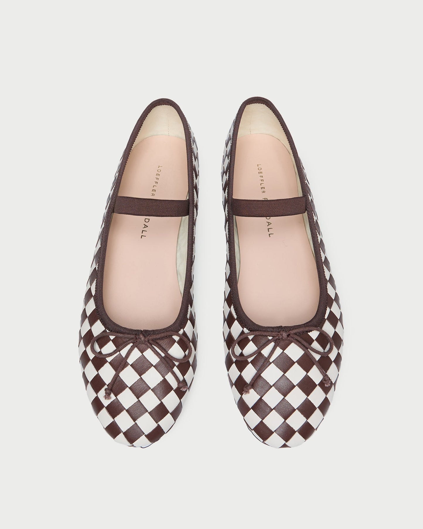 Ballerines tissées chocolat/crème Leonie