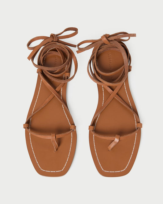Sandale à lacets Lianna Cognac