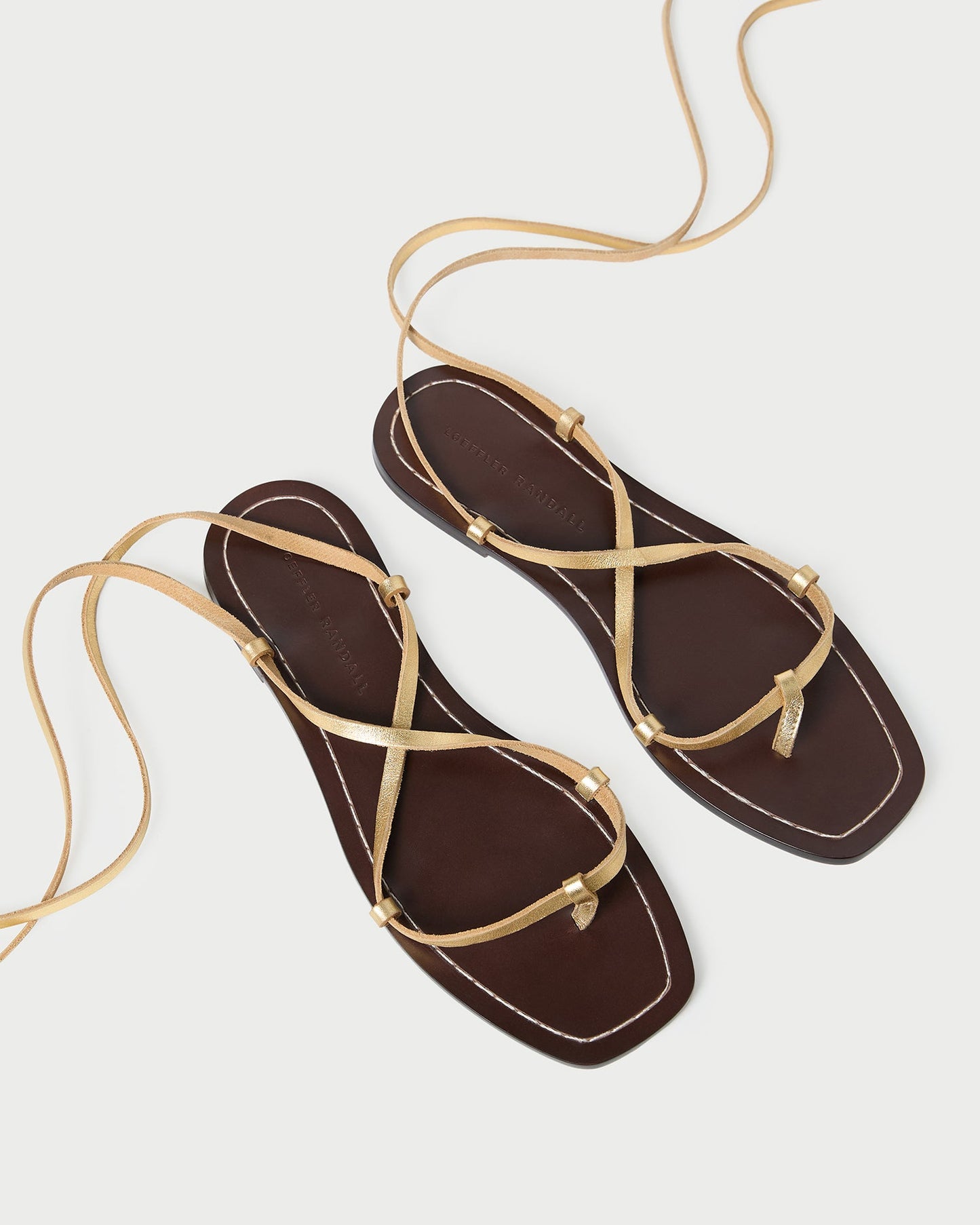Sandale à lacets Lianna Gold/Espresso