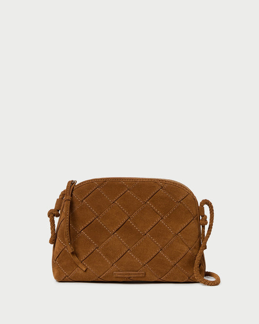Sac bandoulière tissé Mallory Cacao