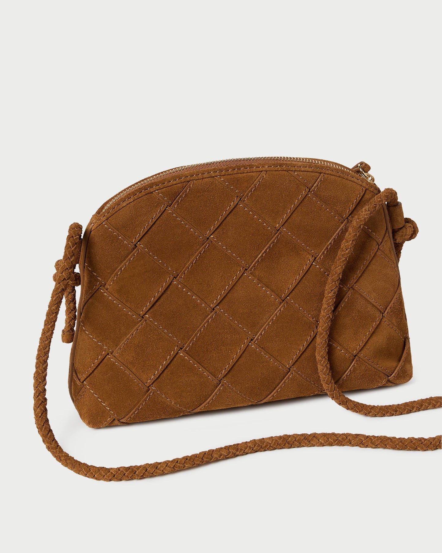 Sac bandoulière tissé Mallory Cacao
