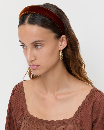 Bandeau bouffant en velours Marina Sienna