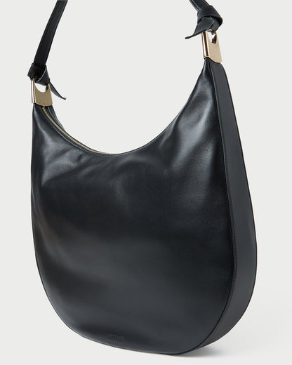 Sac à bandoulière en cuir noir Morgan